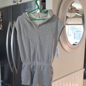 Spiritual Gangster Gray Hooded Romper